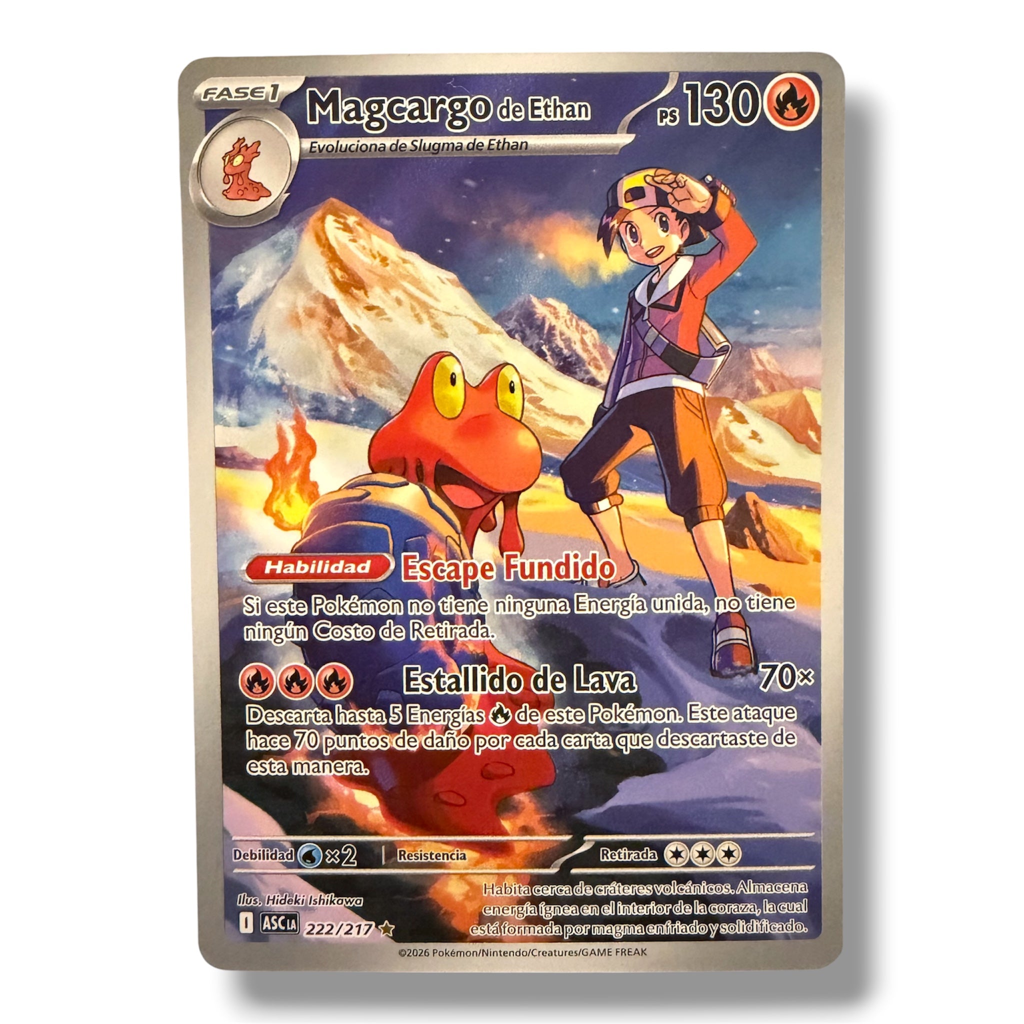 Ethan’s Magcargo - 222/217 - Illustration Rare (Español)
