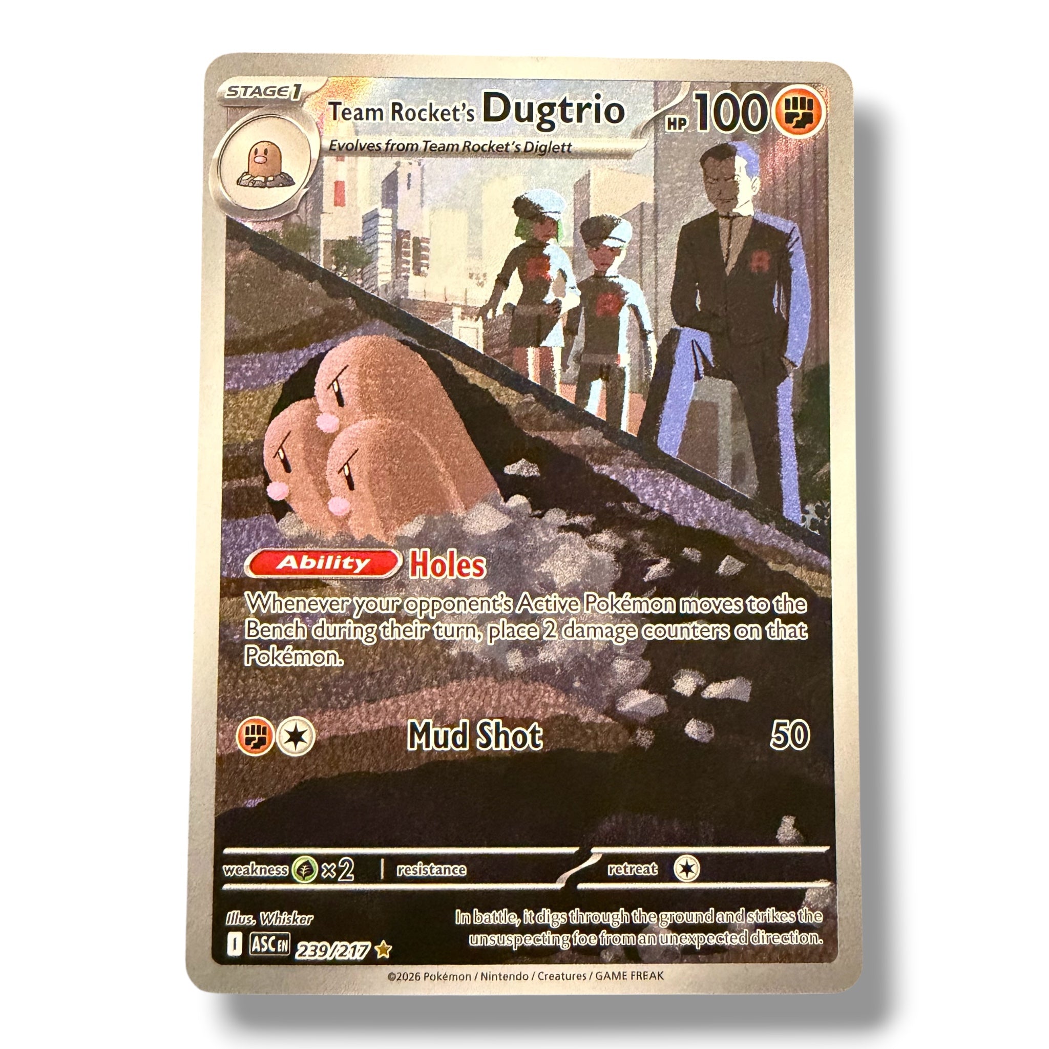 Team Rocket’s Dugtrio - 239/217 - Illustration Rare